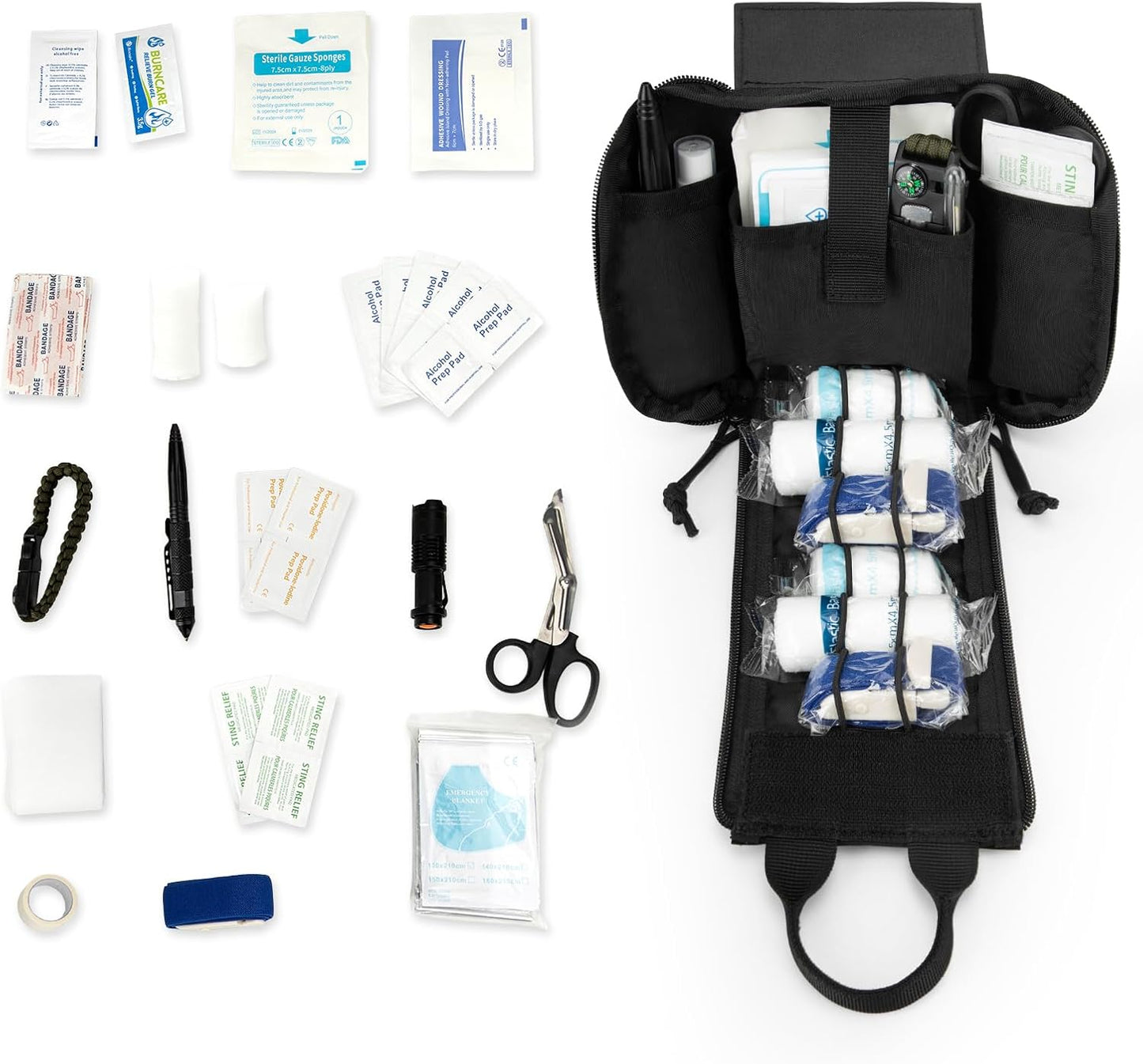 Tactical Medical Pouch Molle IFAK: First Aid Pouches Kit Empty-Small Tactical Duty Belt Medical Bag Rip Away