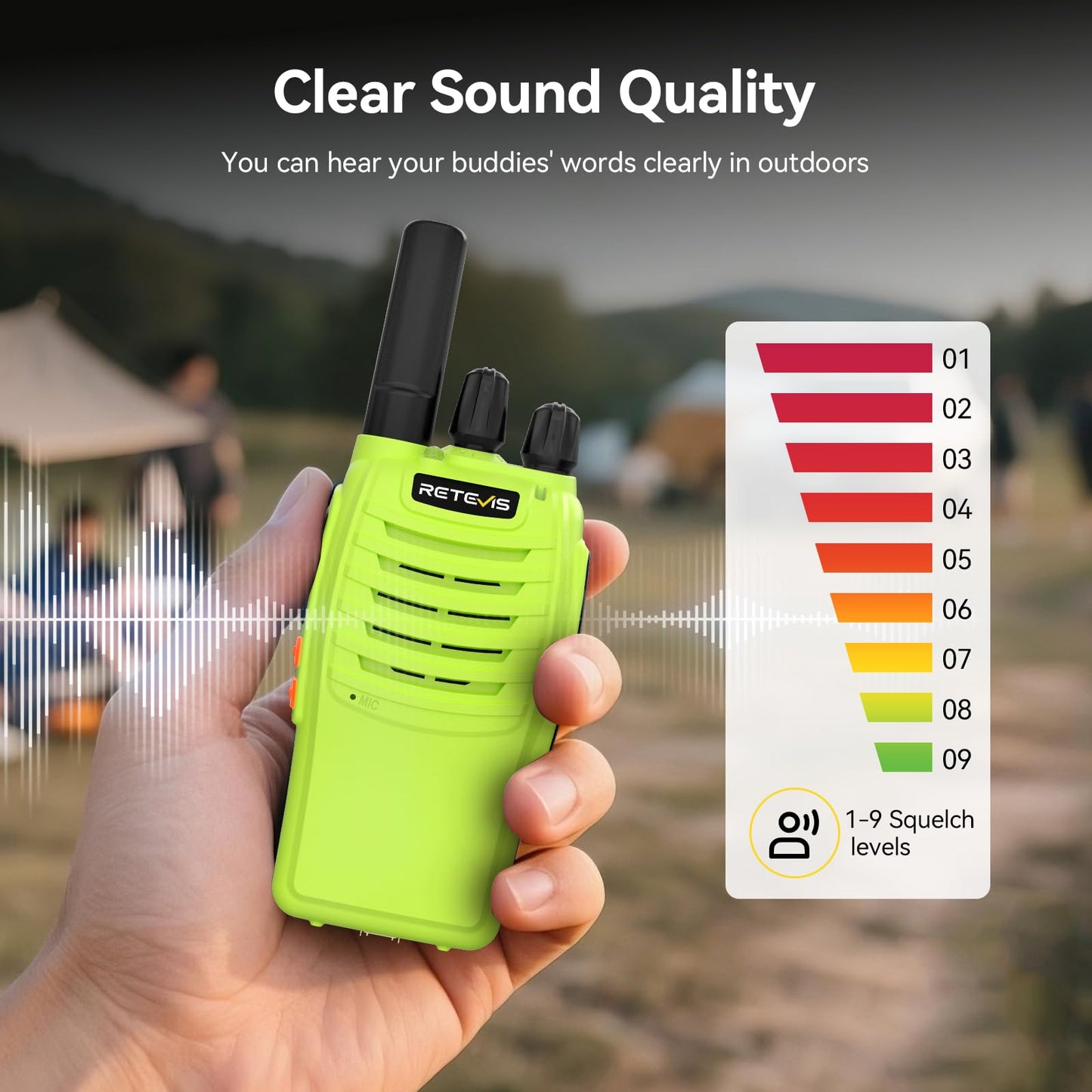 Retevis H-777 Rechargeable Walkie Talkies, Mini 2 Way Radios Long Range, Small Walky Talky, Portable FRS Two Way Radios with LED Flashlight(Black, 2 Pack)
