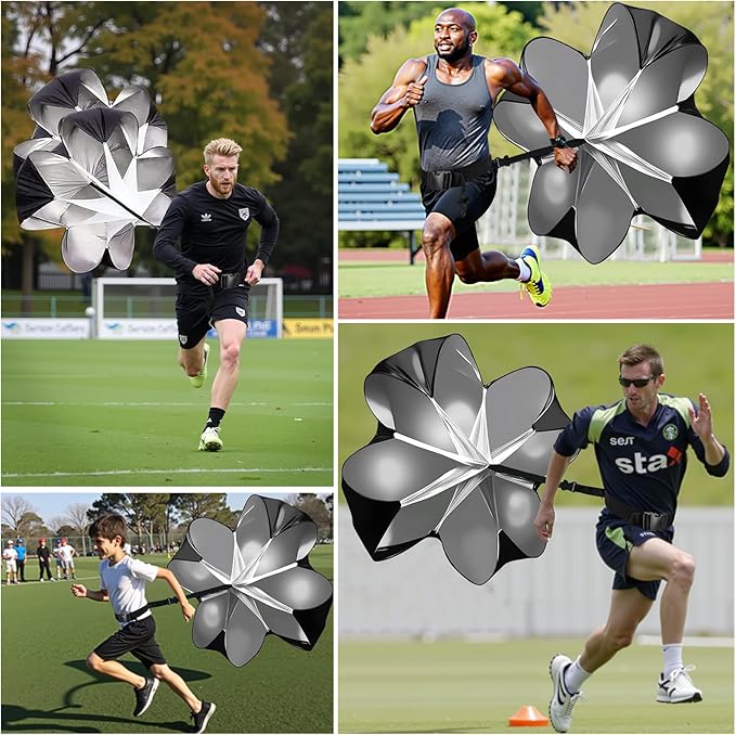 Running Speed Training, 56 inch Speed Drills Resistance Parachute Running Sprint Chute Soccer Football Sport Speed Training