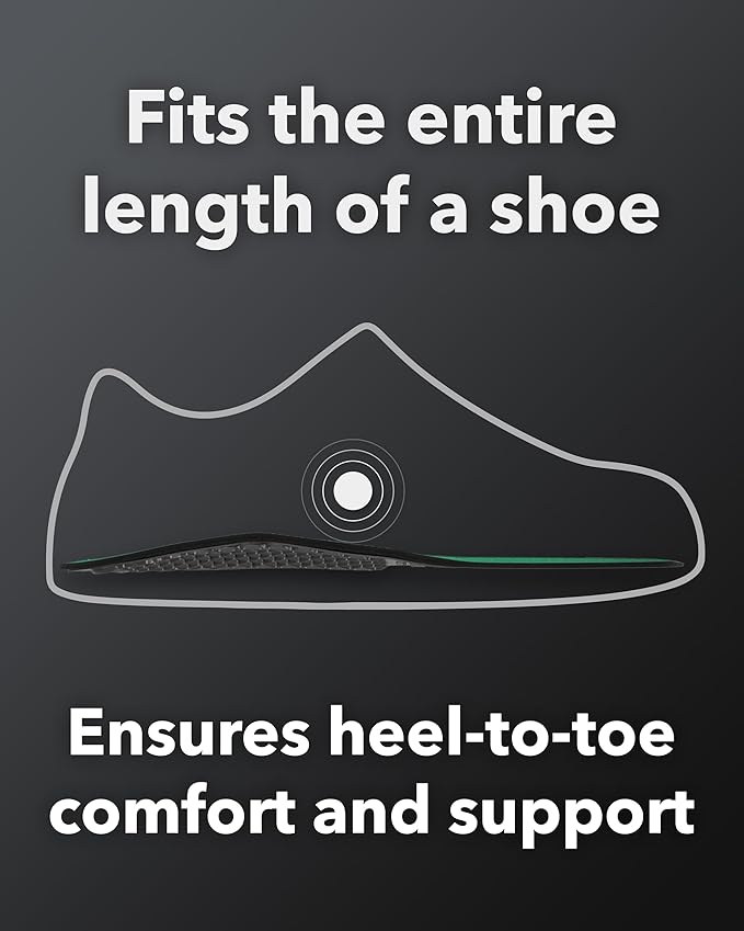 Spenco Rx Orthotic Arch Support Full Length Shoe Insoles, Men's 12-13.5, Green