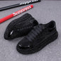Elevated Casual Glossy Thick Soled Hot Diamond Men's Shoes