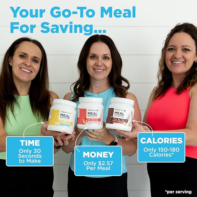 TransformHQ Meal Replacement Shake Powder 7 Servings (Cookies & Cream) - Gluten Free, Non-GMO