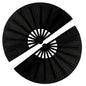 GeGeYa 13inch Large Rave Fan Foldable Hand Fans Black 2 Packs
