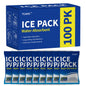 Disposable Dry Ice Packs for Shipping Non-Stick for Food, Double-Sided Absorption Leak-Proof Cold Packs for Cooler, Camping, Beach Bags, Picnics,Outdoor Events, Takeout Delivery