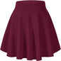 Women Flared Mini Skater Skirt - Stretchy A-Line Circle Skirt
