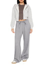 Forever 21 Ribbed Knit High-Rise Pants Dark Grey Size M