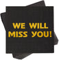 Sllyfo Retirement Party Napkins 5x5in 50PK Black Gold Farewell Decor