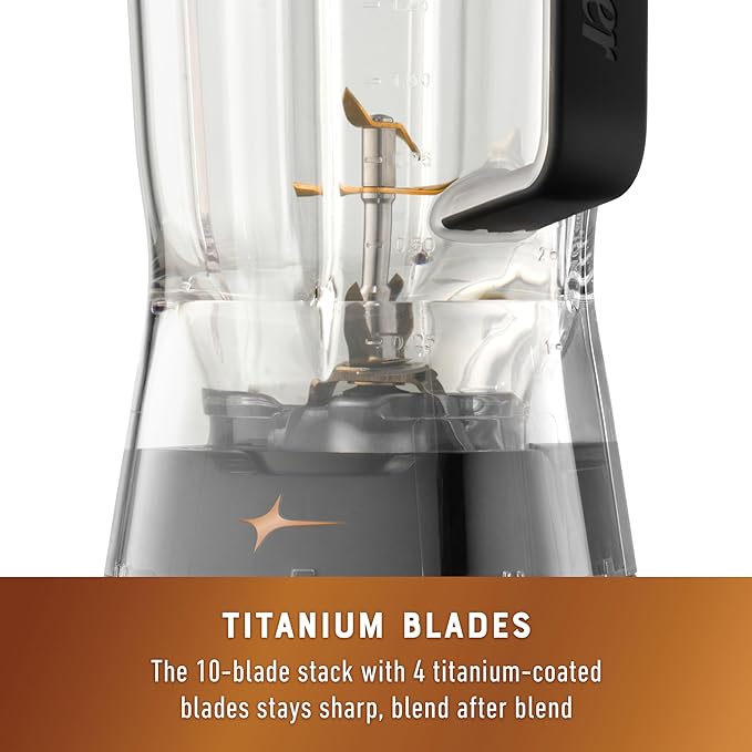 Oster Extreme Mix Blender, 1500 Watt High Speed Blender with 10-Point Blade, 64 oz. with Auto Programs