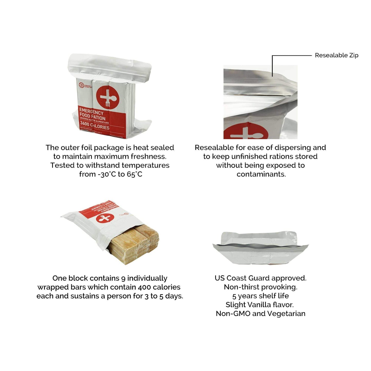 72 HRS Food Rations, Emergency Food Rations, Rations Emergency 3600 Calories for 72 Hours, 5 – Year Shelf Life, Emergency Food