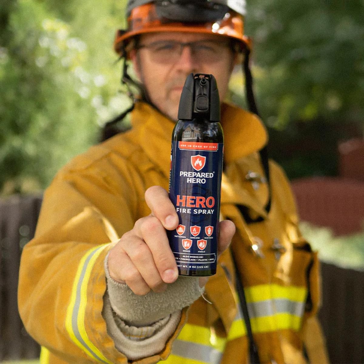 Prepared Hero Fire Protection Kit 1 Pack - Emergency Fire Blanket + Hero Fire Spray for Home, Kitchen, Vehicle, Camper