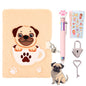 Girls Heart Diary with Lock and Keys - Cute Plush Secret Journal Notebook Gift Ages 6-8