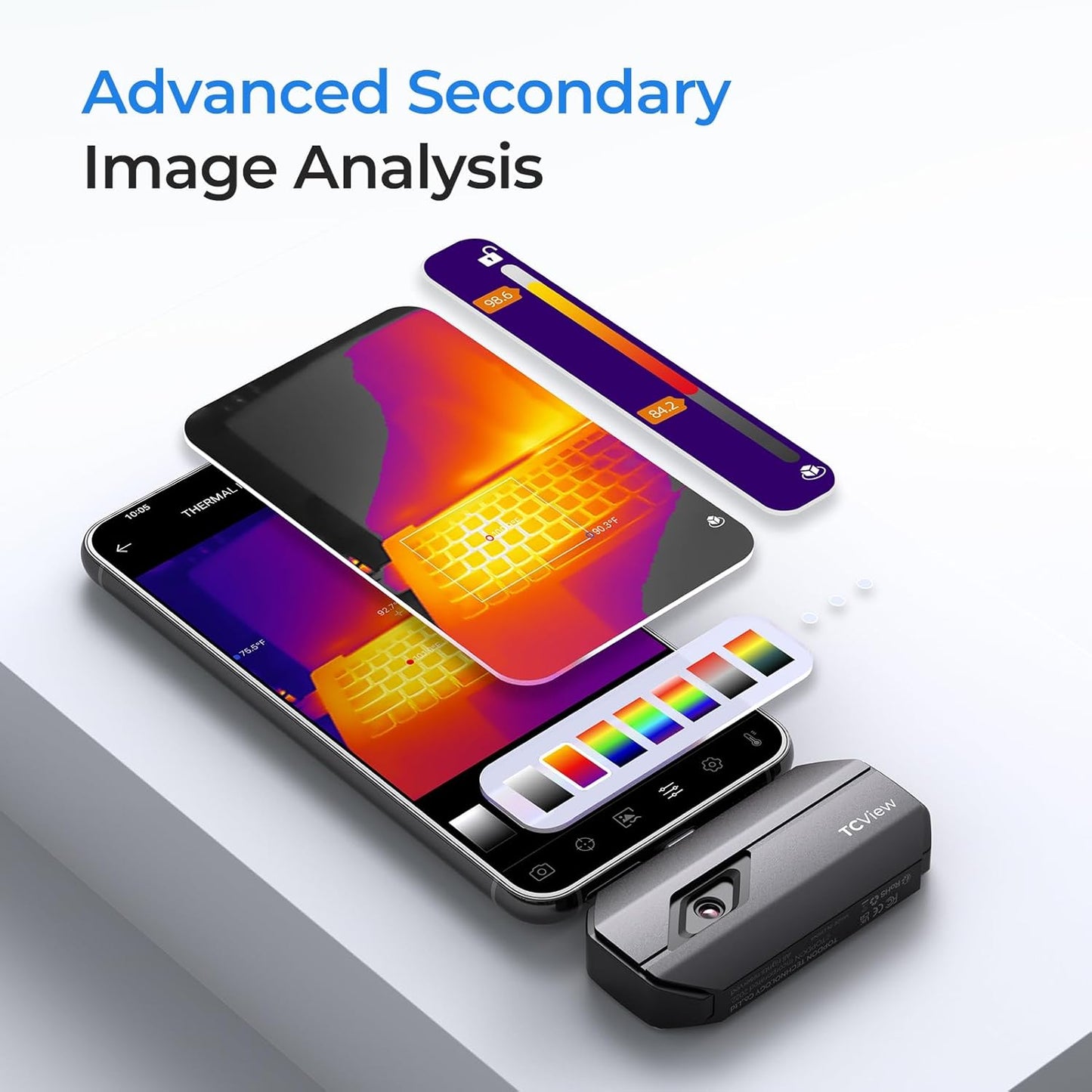 TOPDON TC001 Thermal Camera for Android, Super IR 512x384 High Resolution, Thermal Imaging Camera, Thermal Imager - Optimized Temperature Accuracy, Works for Smartphones and Tablets & PC(not for iOS)