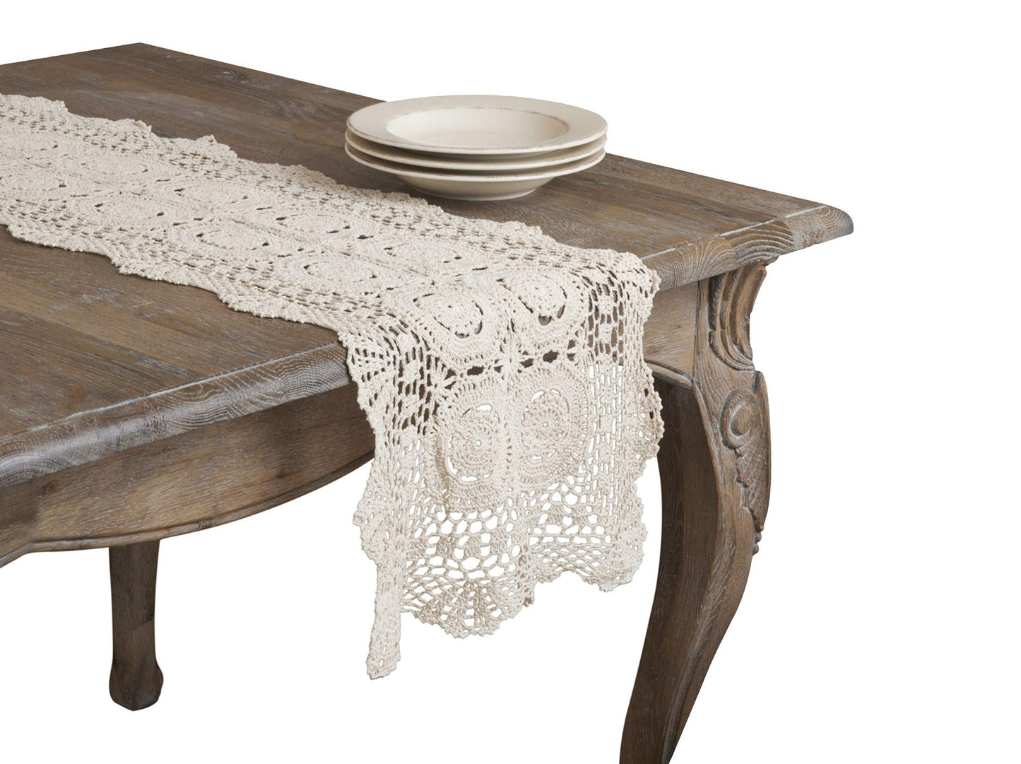 Fennco Styles Handmade Crochet Lace Cotton Tabletop