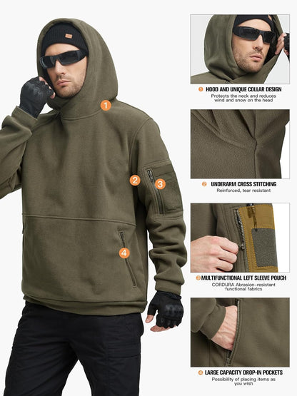 FREE SOLDIER Men's Fleece Pullover, Multiple Style Options
