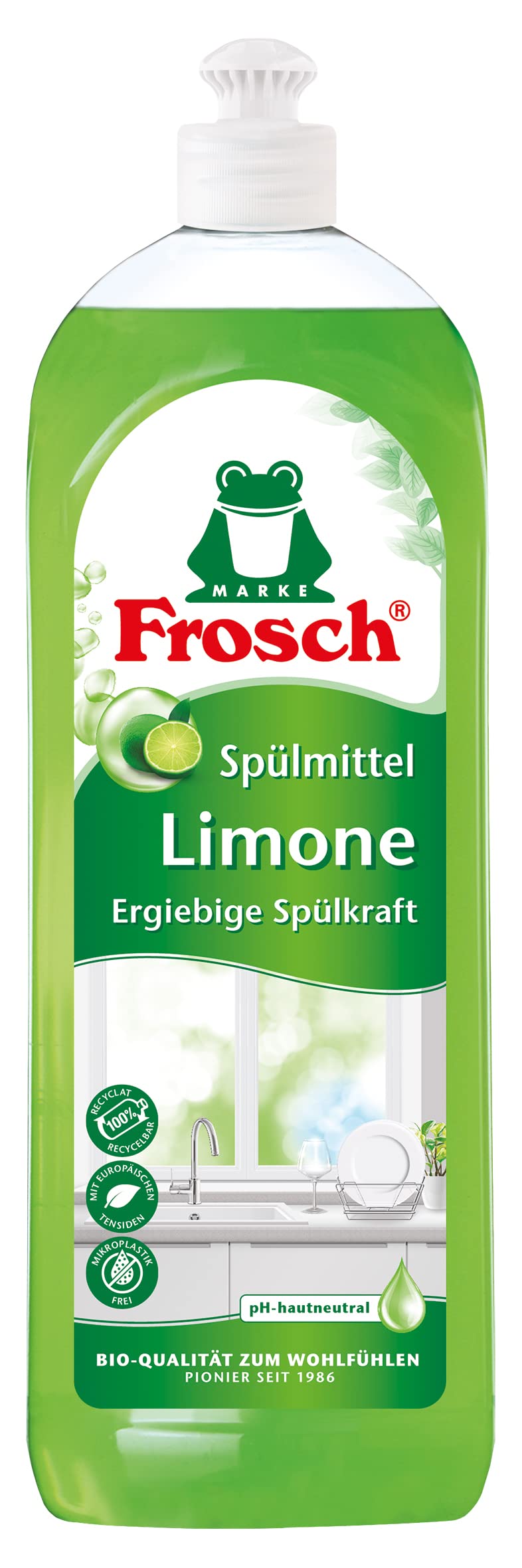 Frosch Dish Soap with Aloe Vera - 750ml | Eco-Friendly Clean