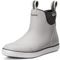 TIDEWE Deck Boots for Men, Waterproof Fishing Boots, Slip On Neoprene Rubber Ankle Rain Boots for Boating (Black Orange, Light Grey & Grey Brown, Size 7-14)