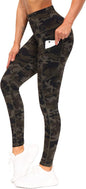 Women's High Waisted Yoga Leggings with Pockets - Thick Tummy Control Workout Pants