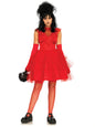 Beetle Bride Costume - Women's 80s Halloween Outfit with Lace Dress and Veil
