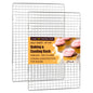 BXKEE Cooling Racks 2 PCS 10x16in Heavy Duty 304 Stainless Steel Silver