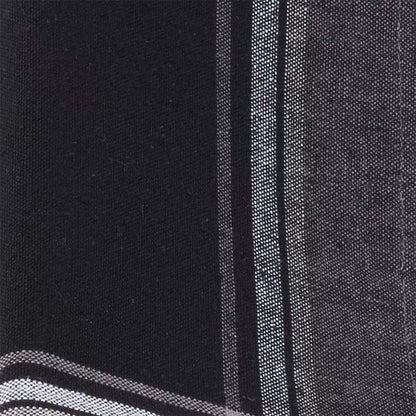 Fennco Styles Contemporary Stripe Border Design Cotton Tablecloth