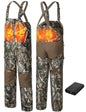 TIDEWE Hunting Bibs Heated with Battery, Waterproof Insulated Bibs for Fishing