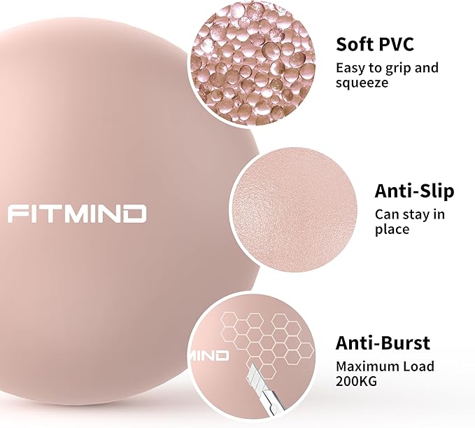 Pilates Ball - 10 Inch Core Ball for Yoga, Stability, Fitness, Ab & Core Workout, Physical Therapy