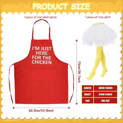 Apragaz 10 PCS Chicken Couple Costume Set Multi Color One Size