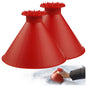 CLESDF Magical Car Ice Scraper Funnel 2 Pack Red Cone Windshield Snow Scraper
