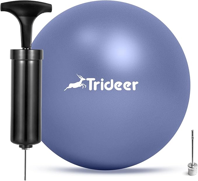 Trideer Pilates Ball - 7-8 inch with Pump, Small Core Ball for Yoga, Barre, Physical Therapy