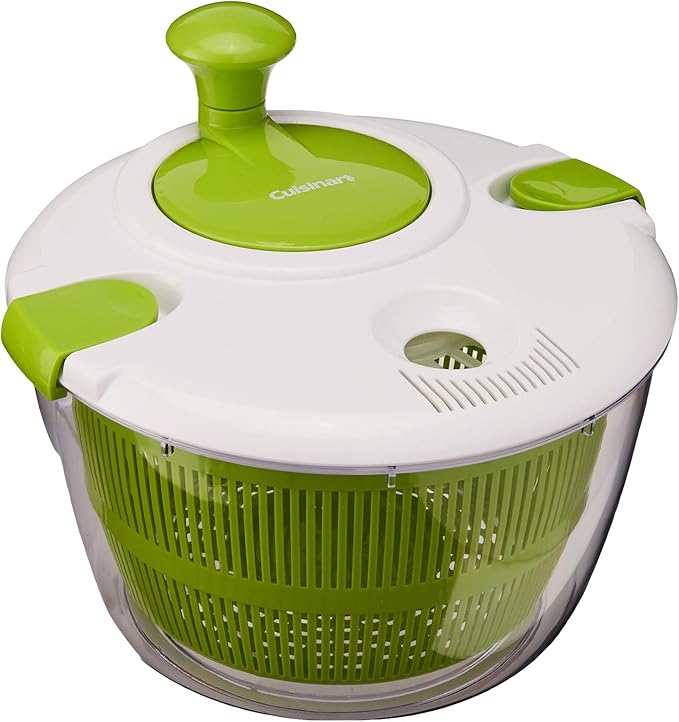 Cuisinart DLC-2APK Mini-Prep Plus Food Processor, 24 Ounce, Pink & Salad Spinner, White, SAS Large 5-Quart, CTG-00-SAS