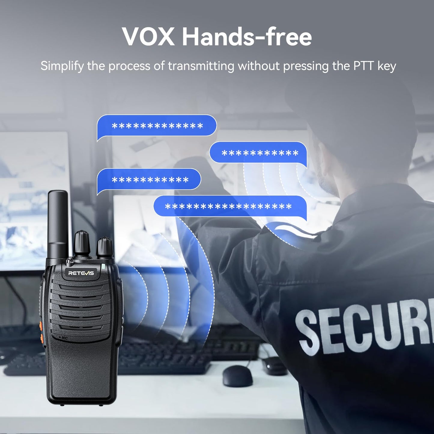Retevis H-777 2 Way Radios, Walkie Talkies for Adults, Rechargeable Long Range Two Way Radio, Shock Resistant, Short Antenna for Business Education(10 Pack)