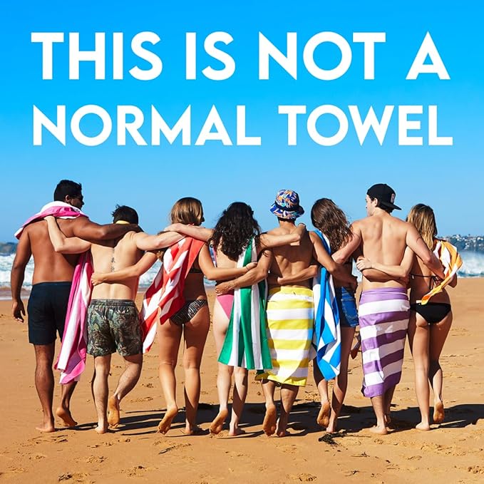 Dock & Bay Beach Towel - Quick Dry, Sand Free - Compact, Lightweight - 100% Recycled - Includes Bag - Cabana - Set A (4), Large (160x90cm, 63x35)
