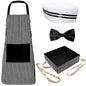Generic 4pcs 1950s Hot Dog Vendor Halloween Costume Black Size Tall