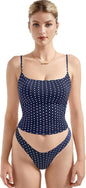 Women Square Neck Tank Top - Summer Cami with Adjustable Straps