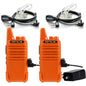 Retevis RT22 Walkie Talkies, Mini 2 Way Radio Rechargeable, VOX Handsfree, Portable, Two-Way Radios Long Range with Earpiece, for Family Road Trip Camping Hiking Skiing(2 Pack, Black)