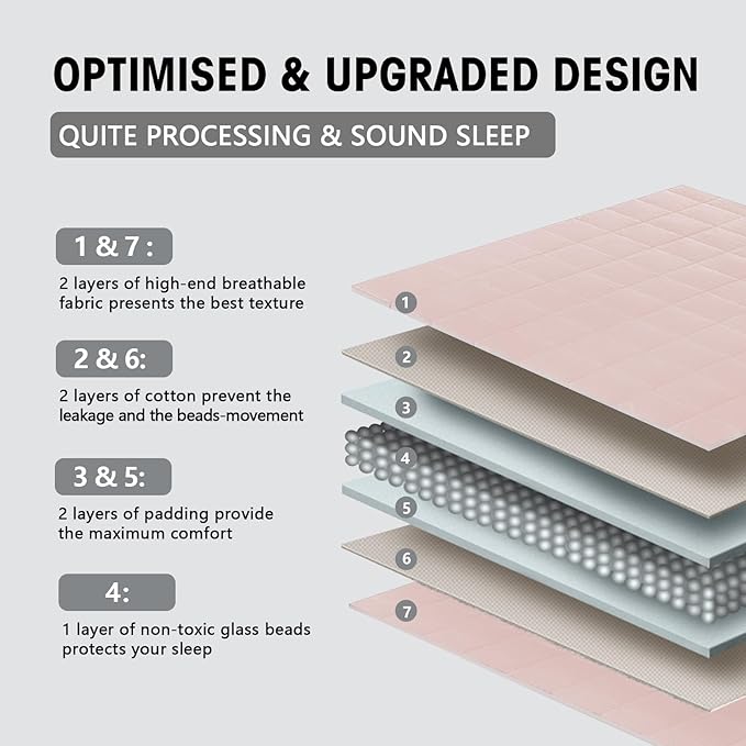 yescool Weighted Blanket for Adults (12 lbs, 60" x 80", Pink) Cooling Heavy Blanket for Sleeping Perfect for 110-130 lbs, Queen Size Breathable Blanket with Premium Glass Bead, Machine Washable