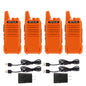 Retevis RT22 Two Way Radio Long Range Rechargeable,Portable 2 Way Radio, USB-C Charging, Handsfree Walkie Talkies for Adults Cruise Hiking Camping(4 Pack)