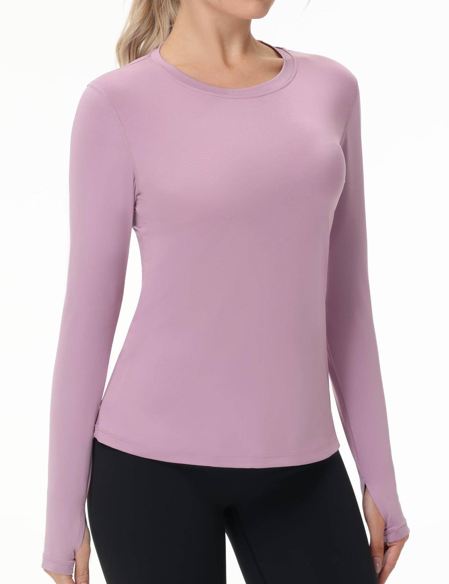 Women's UPF 50+ Sun Protection Long Sleeve Shirt - Athletic Rash Guard with Thumb Holes