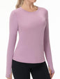 Women's UPF 50+ Sun Protection Long Sleeve Shirt - Athletic Rash Guard with Thumb Holes
