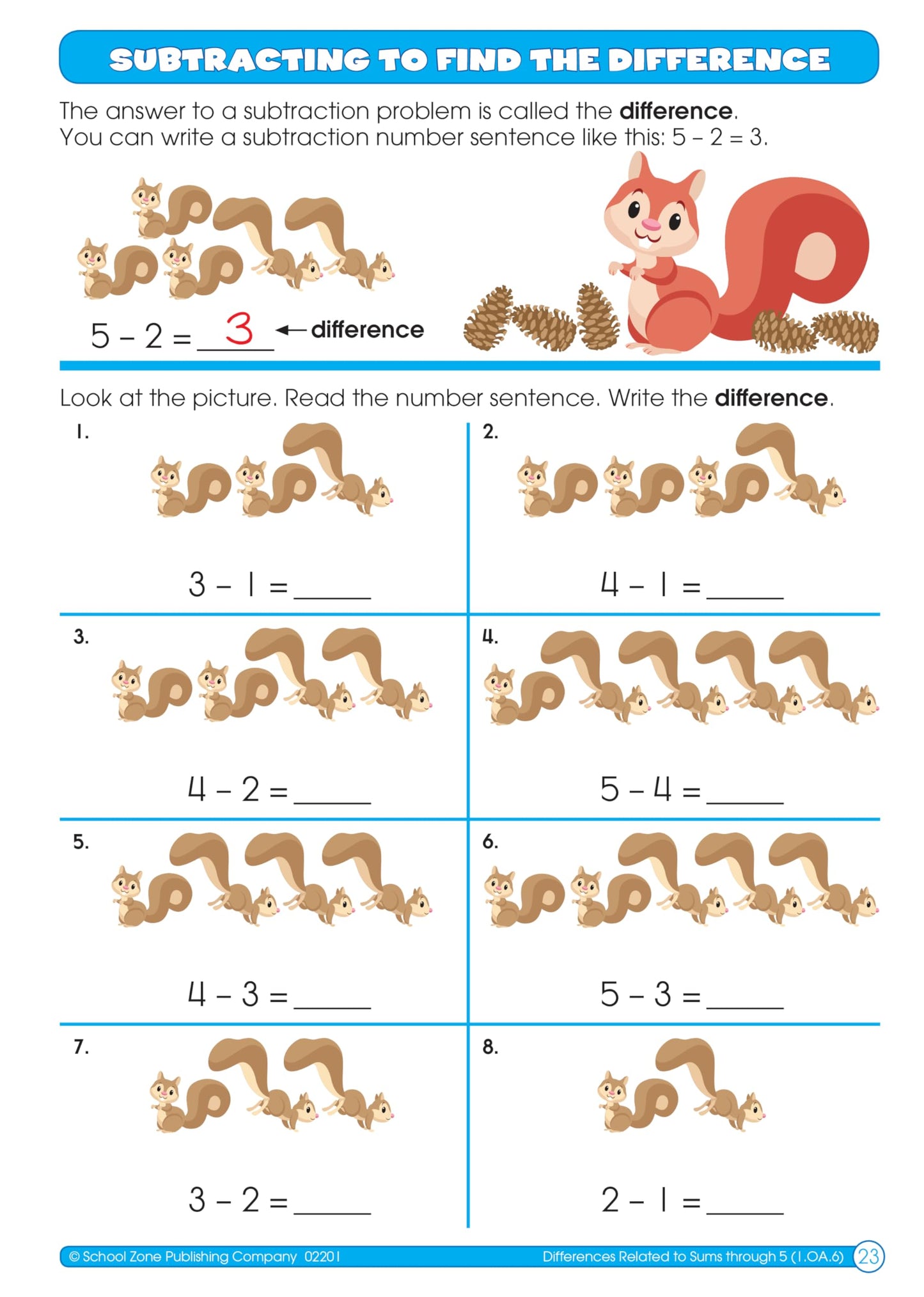 School Zone - Math Basics 1 Workbook - 64 Pages, Ages 6 to 7, 1st Grade, Numbers 1-100, Identifying Numbers, Skip Counting, and More (School Zone I Know It! Workbook Series)