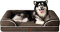 EHEYCIGA Orthopedic Dog Beds for Extra Large Dogs 44x32Inch, Waterproof Memory Foam XL Pet Bed with Sides, Non-Slip and Egg-Crate Foam Big Dog Couch Bed with Washable Removable Cover, Grey