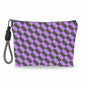luixd Cosmetic Makeup Bag Travel Pouch Organizer Black Purple Checkerboard