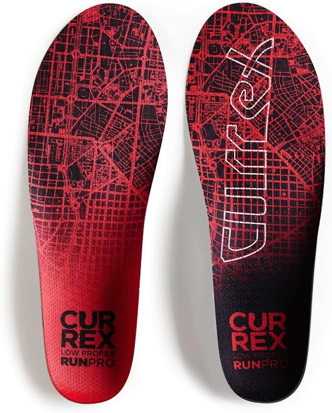 CURREX RunPro Insoles for Running Shoes – Arch Support Inserts to Help Reduce Fatigue, Prevent Injuries & Boost Performance – for Men & Women – Low Arch, 2X Size