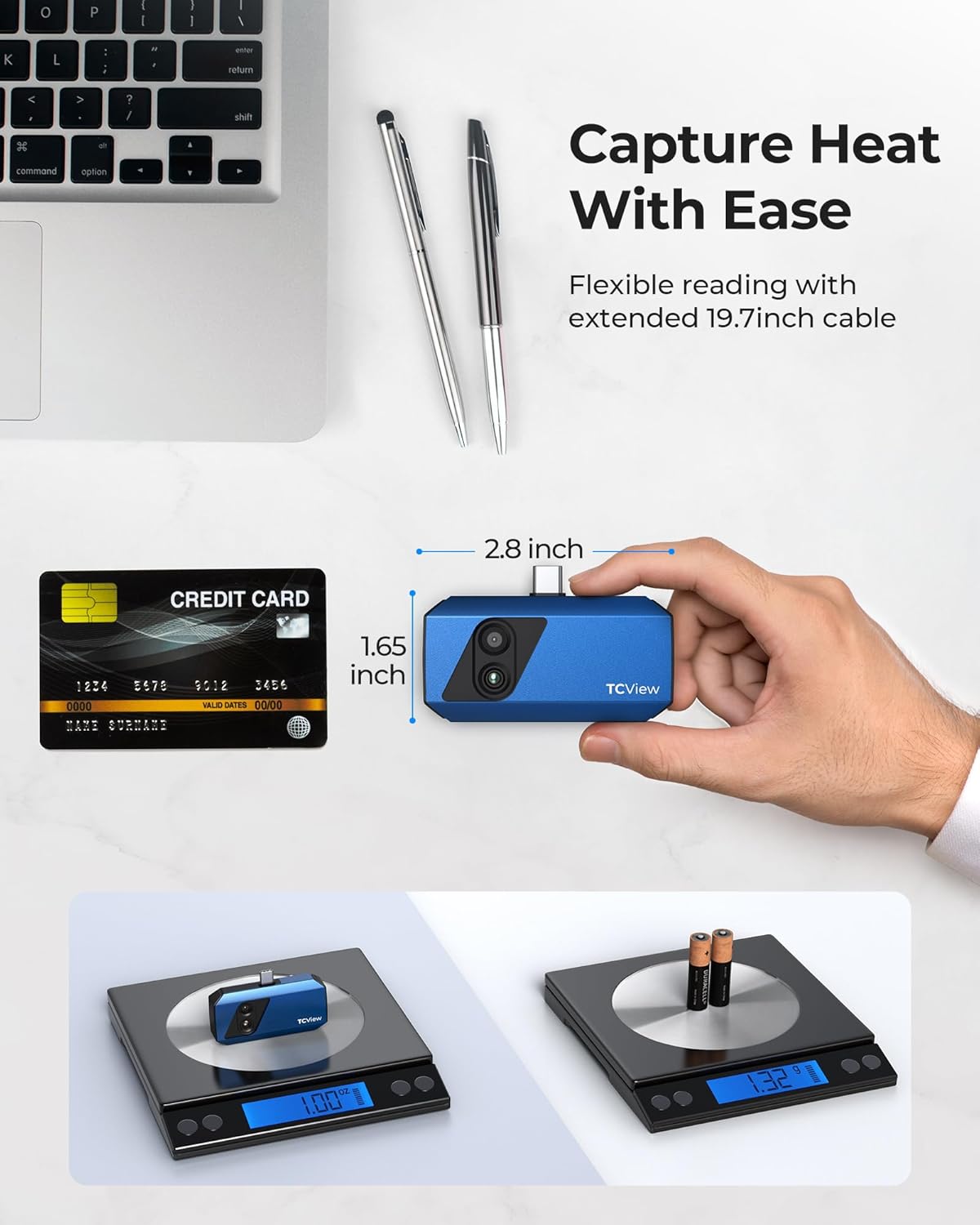 TOPDON TC001 Plus Thermal Camera for Android, 512 x 384 Super Resolution with Visual Camera, 256 x 192 IR Resolution, Dual-Lens Thermal Imaging Camera for Smartphones and Tablets, PC (not for iOS)