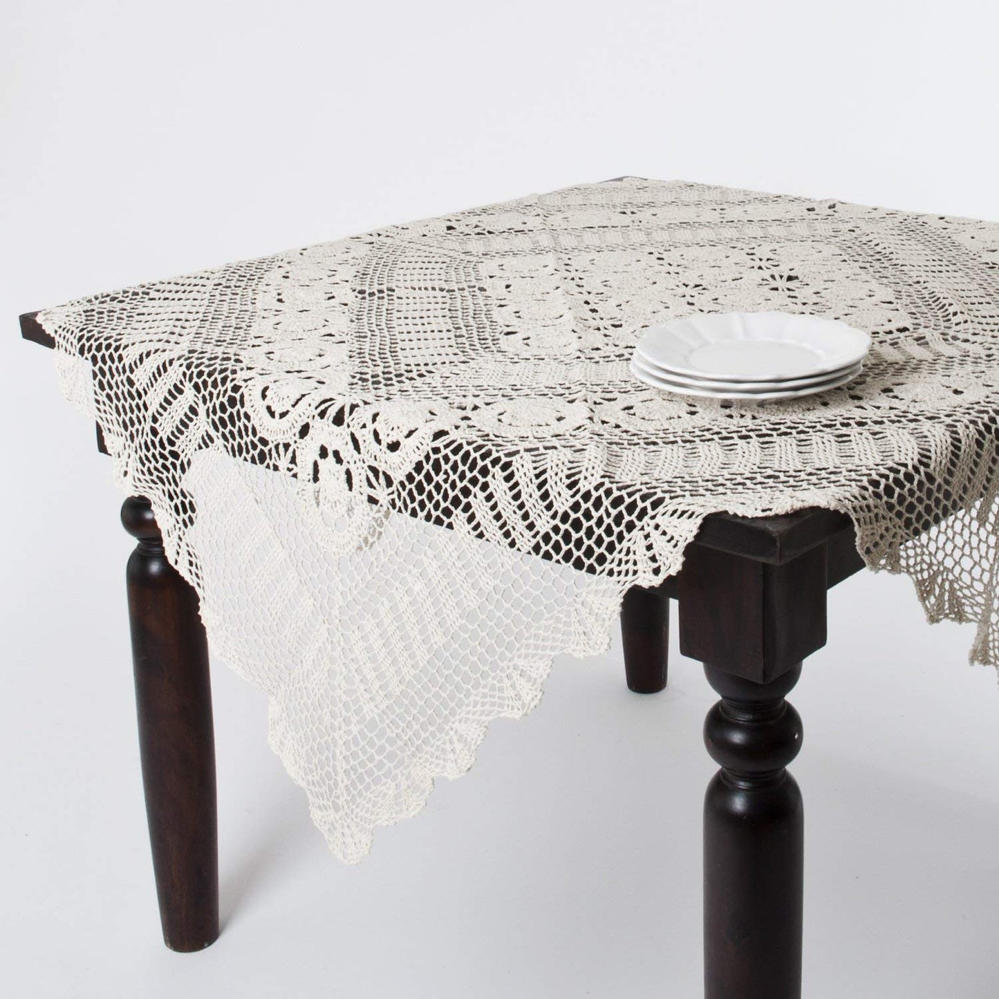 Fennco Styles Handmade Crochet Lace Cotton Tabletop