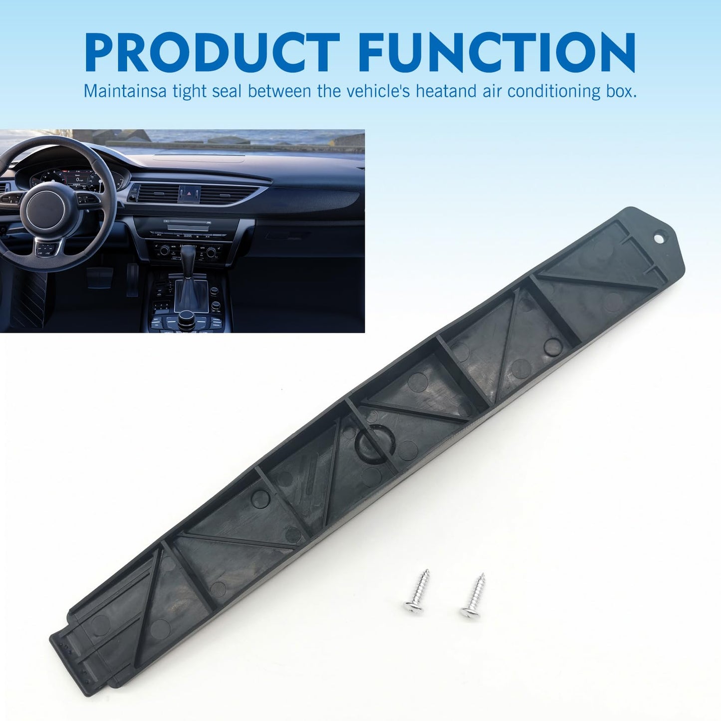 Downhill Cabin Air Filter Cover Plate w/ 2 Screws for Chevy Silverado 3500 Black