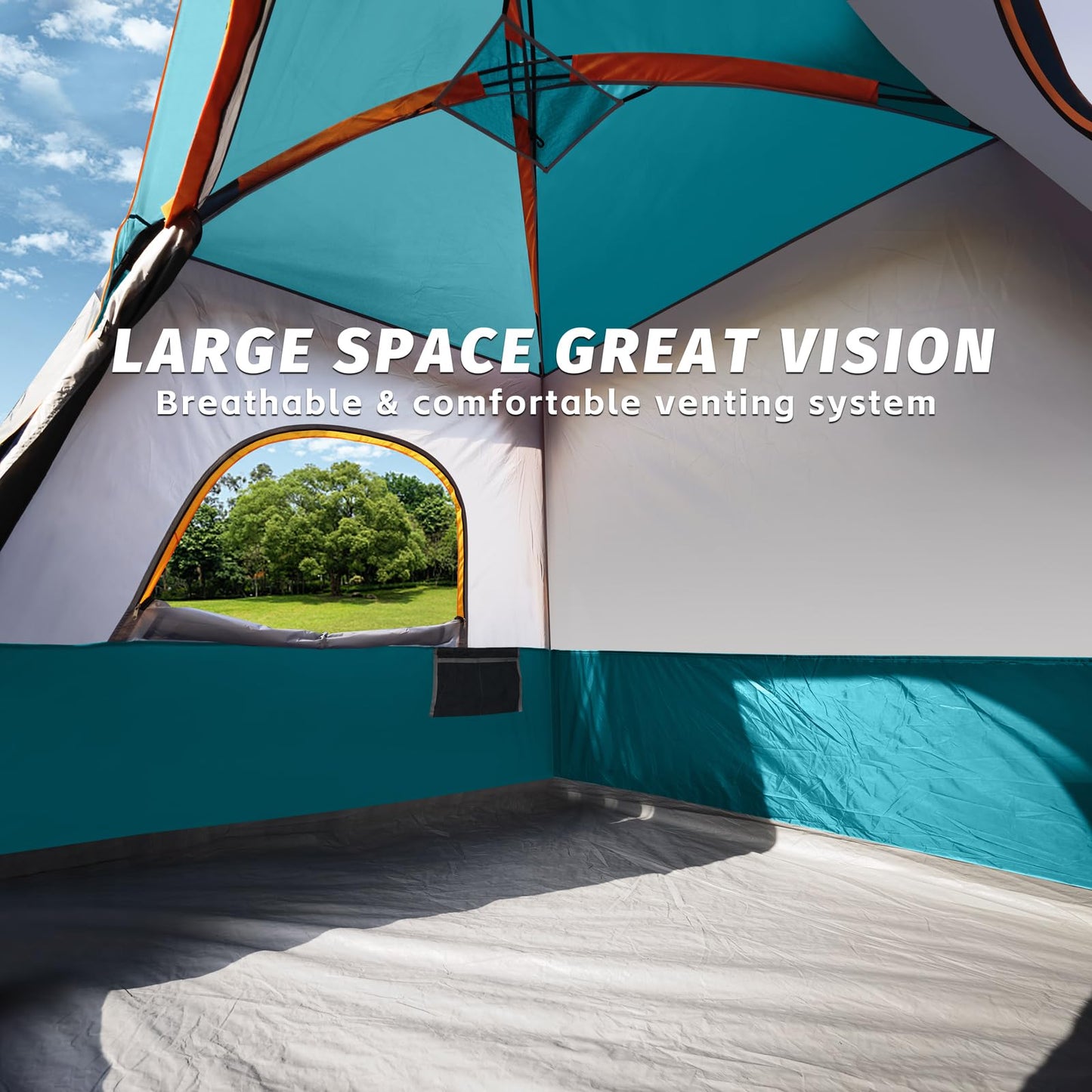 UNP 2/4/6/8 Person Tent, Portable Cabin Tent, Camping Tent 4-Person Easy Set Up, Waterproof with Top Rainfly for Outdoor Camping/Hiking | Easy Set Up, Waterproof, Top Rainfly