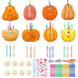 SRIZIAN Pumpkin Wind Chimes Kit DIY Wood Crafts Kids Autumn Party 8 Pack