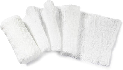 MedPride Krinkle Gauze Roll, Cotton Wound Dressing Sterile Wraps – 6-Ply, 4.5''x4.1 Yds. Case of 100