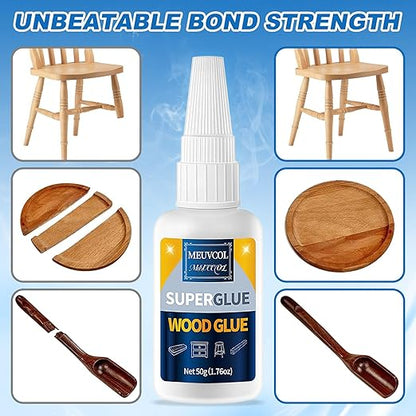 Extra-Strong Wood Glue 100g | Fast-Drying Clear Adhesive for Furniture, Garden & DIY Crafts